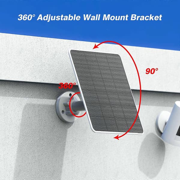 5W solpanel til Rings-kamerabatteri, nem installation og vedligeholdelse Panneau solaire Ring5W