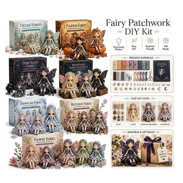 Fairy Patchworks Diy Collection Sjov Blomster-Fe Patchworks Syhåndværkssæt C