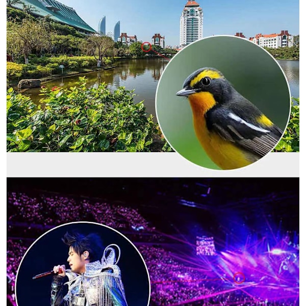 Koordinatkikkert 60x60 Telescope, Night Vision Telescope, High Magnification High Definition Red Film Telescope, Co