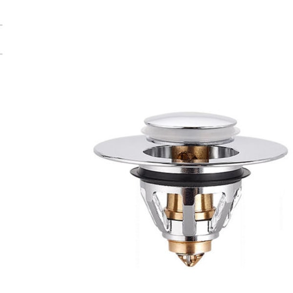 Badkarspropp Handfat Avloppsfilter Universal Handfatstoppare (svart 37 mm hel kopparstudskärna)