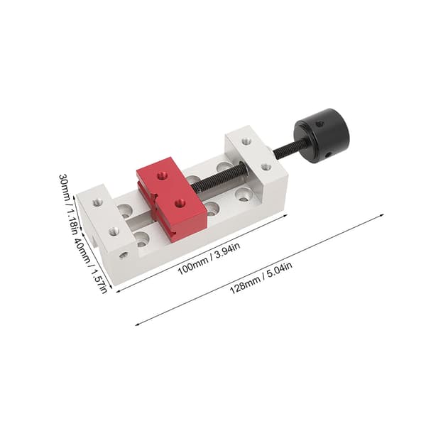 Mini Flat Klemme Skrue 50mm i Aluminium