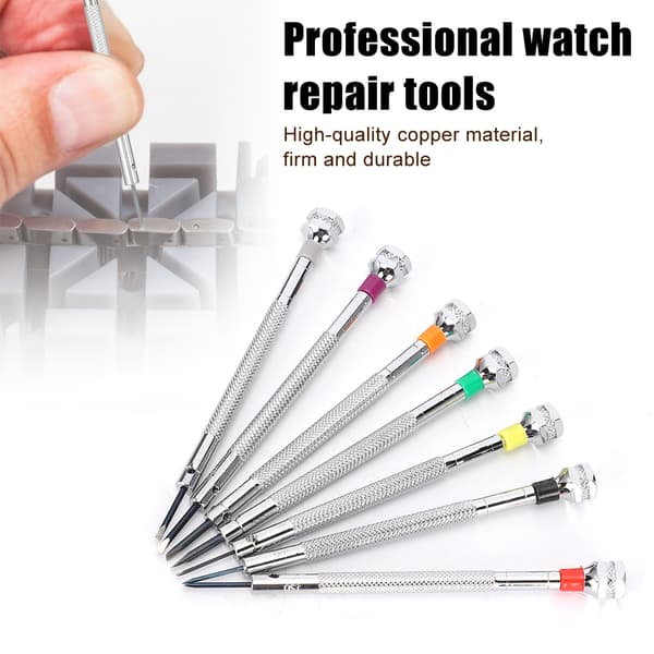 Koppar Skruvmejsel Set 0.8-2.0mm Klockreparationsverktyg