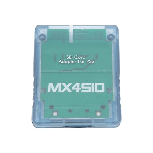 MX4SIO SIO2SD Håndlavet PS2 Hukommelseskort Adapter Transparent Blå
