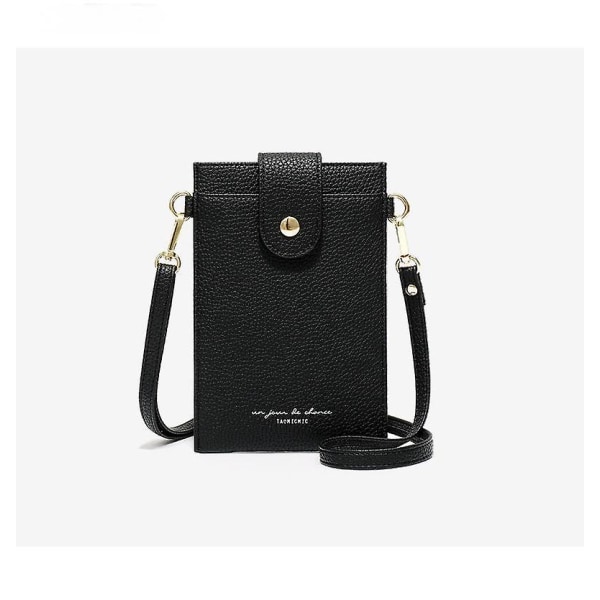 Crossbody mobiltelefontaske til kvinder Lille skulderpung Kortpung Tasketaske A916-1231 Black