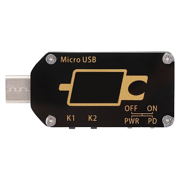USB Typ C Digital LCD Strömmätare Multimeter Spänning Strömtestare TC66