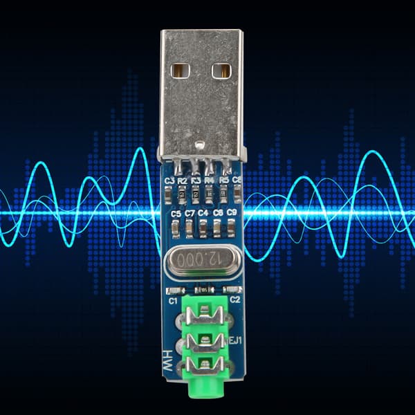 5V Mini USB DAC Dekoder PCM2704 USB Lydkort Analog Lydkort