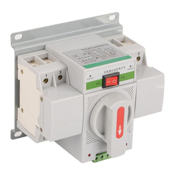 220V 63A 2P Mini Dobbelt Strøm Automatisk Overførselsafbryder Afbryder