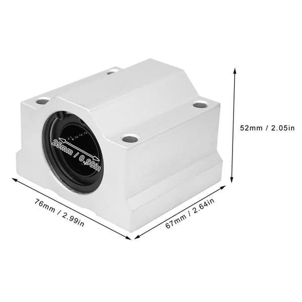 SC25UU 25mm aluminium lineær bevægelse kugleleje glideblok CNC lineær enhed