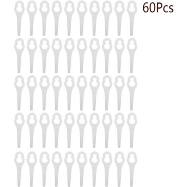 Plæneklipperknive, plastik Plæneklipperknive dele 8,3 cm 60 stk. Hvid