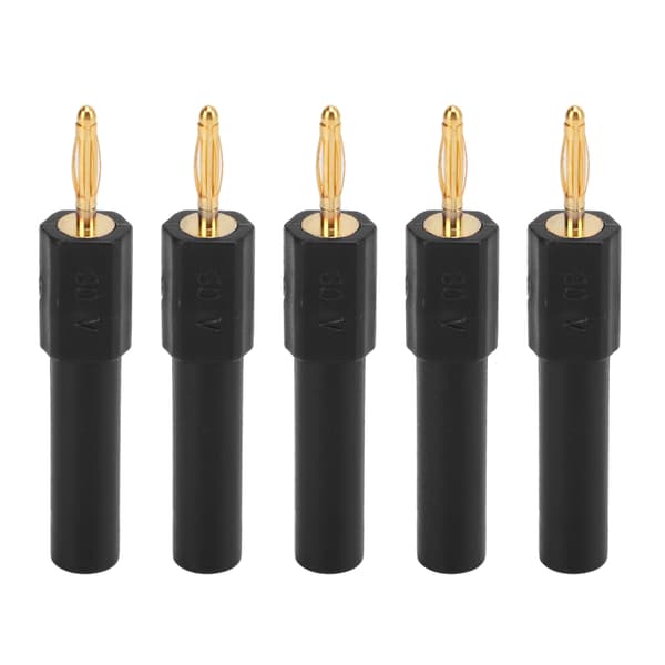 5 stk Stærk tilslutning 2 mm til 4 mm Banan Plug Konvertering - Sort