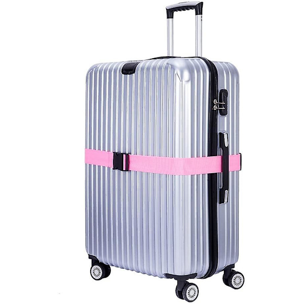 Bagagefastgørelsesrem, pink, 2 STK