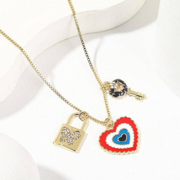 Halskæde Heart Flower Fashion smykker B1553 N2111-23