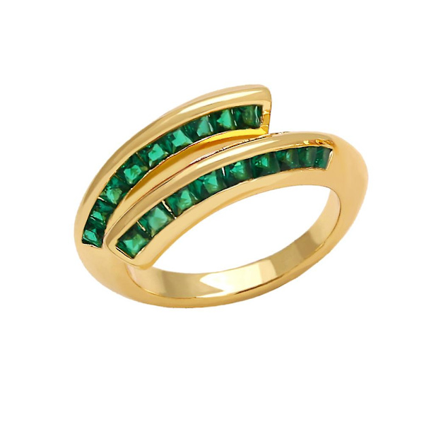 Ring Vintage Zircon Geometry Stud Modesmycken Ac10209 Pink