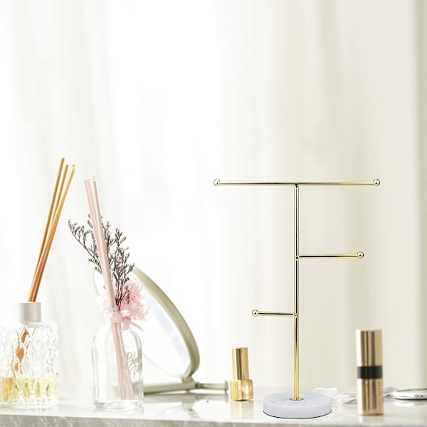 Fong Smyckesförvaring Display Stands, Smycken Hållare Display Stands Med T Bar För Halsband, För Förvaring Armband Och Örhängen, Ringar, Klockor