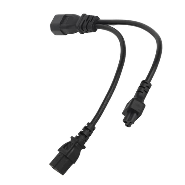 IEC 320 C14 til C13 og C5 Y-splitter strømkabel 10A 250V