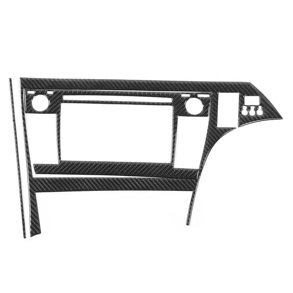 3 st kolfiber GPS-displaypaneltrim, klisterinstallation, passar Prius 2012‑2015 RHD