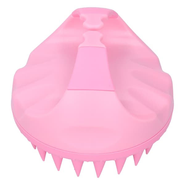 Multifunksjonell hodebunnsmassasje flassrensende sjampobørste rosa