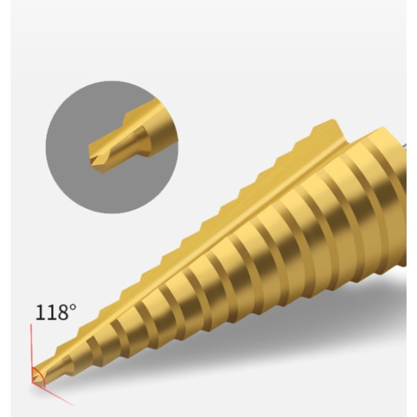 Höghastighetstål hålsåg (4-12/20/32 mm tredelat sexkantshandtag spiralspårspagodborr [plastpåse 230g]),