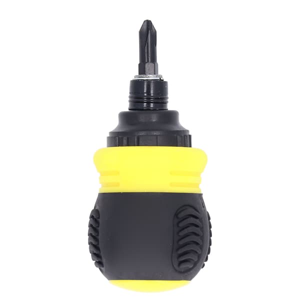 Mini Magnetisk Krydshoved Slids 2 i 1 Krom Vanadium Stål Hardware Skruetrækker Gul