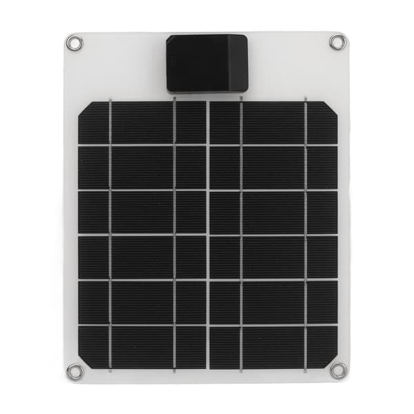 5W 5V Solpanel Monokristallin Strömgeneratorpanel Batteriladdare Kit för Bil Båt Trailer Husvagn Vit