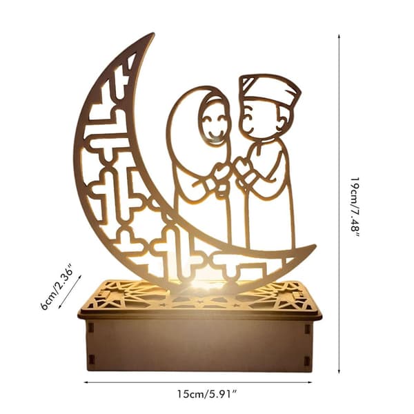 Ramadan LED Lampe Bærbar Eid Natlys Borddekoration