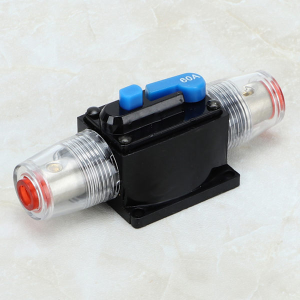 Auto 12V 60 Amp Bil Båd Audio Manuel Reset Strømafbryder Switch Sikring Support