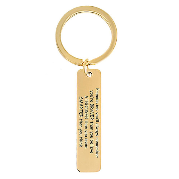 Klasse af eksamen Gavebogstaver nøglering rustfrit stål vedhæng 50*12mm Gold F00032