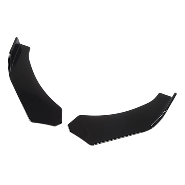 Universal Front Bumper Lip Gloss Svart 57cm Vänster Höger Splitters Winglets