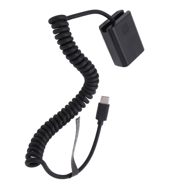 Typ C Strömadapter DC Kopplare FW50 Fullt Avkodat Dummy Batteri för Sony A6000 A6500 A9 A7