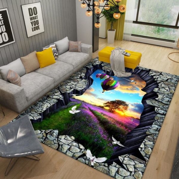 Undervandsverden, 3D visuel gulvmåtte (80CM*120CM)