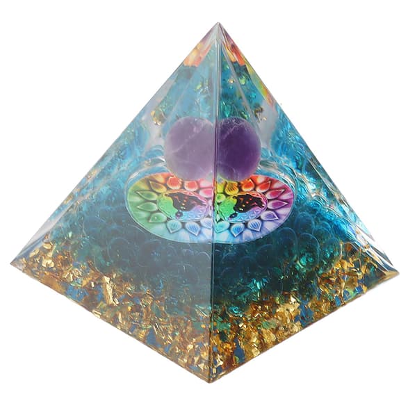 Positiv Energi Krystal Pyramide Epoxy Healing Meditation Held Dekoration