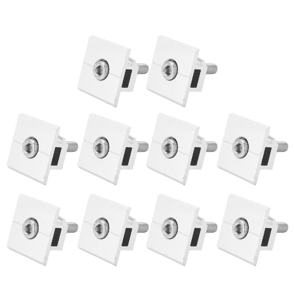 10-pakning solcellepanel midtklemmer vanntett montering aluminiumbraketter tilbehør