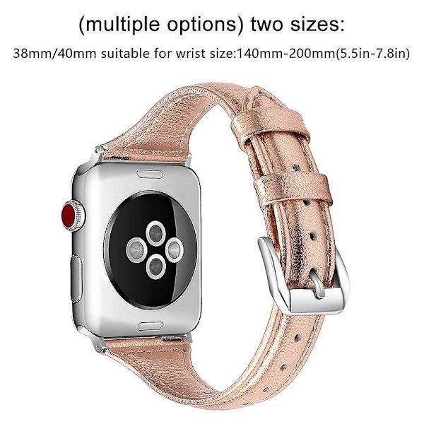 Kompatible læderbånd, der er kompatible med Apple Watch 38mm-40mm