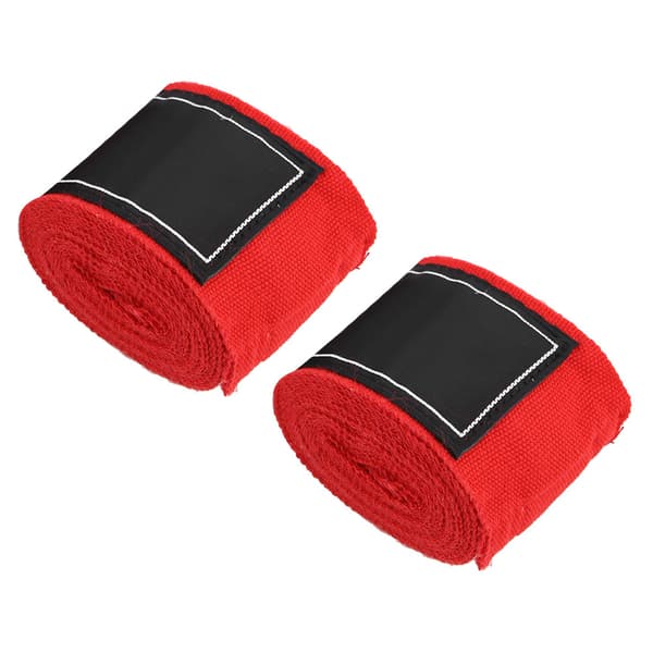 2 st 2,5 m elastisk rem boxning Sanda Muay Thai MMA Taekwondo bandage handlindor (röd)