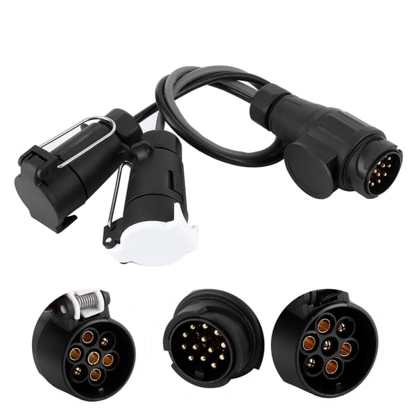 13 til 7 Pin N S Konverter Adapter Kabel Caravan Stik