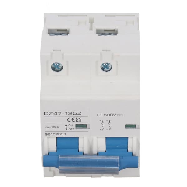 10KA 2P Professionel DC Afbryderkontakt til Solcelleanlæg DC500V D125 125A