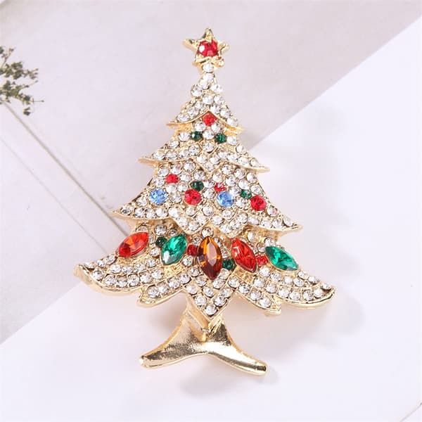 Mode Juletræsbroche Legering Rhinestone Tøjtilbehør Nål