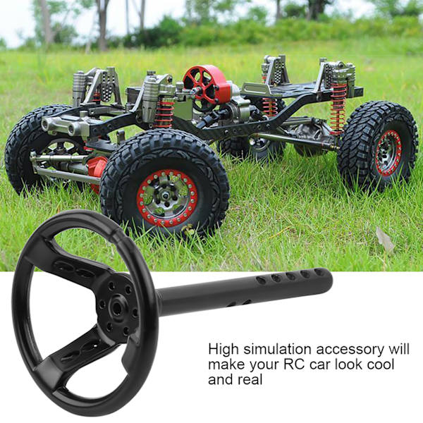 Sort plastikrat til 1/10 skala RC Crawler bil