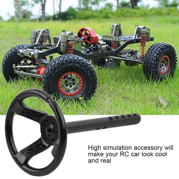 Svart plaststyre for 1/10 skala RC Crawler Car