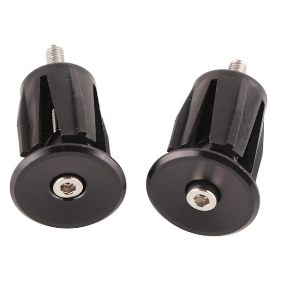 1 par cykel aluminium styrgreb endeprop sort