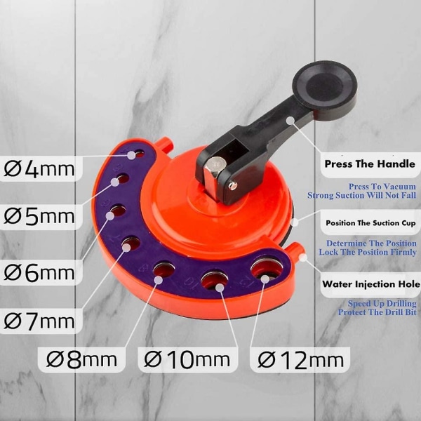 4-12 mm justerbar huldiameter Savglasborespids Styreglas Keramisk flise hulåbningslokalisering til boring af glas, keramiske fliser, marmor.