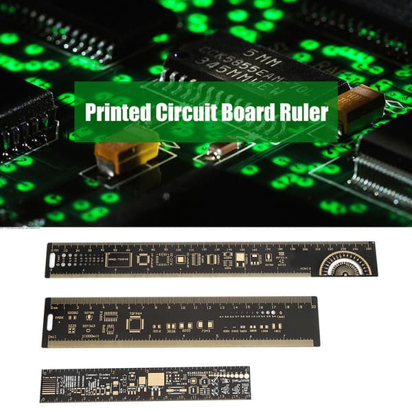Multifunktionelt PCB Linealsæt 3 Stykker 16 20 26 cm