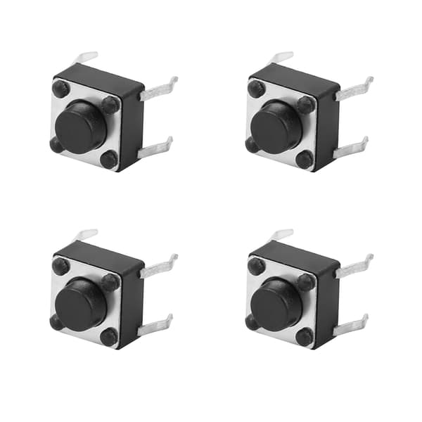 100 stk. Momentan taktil trykknappbryter Mini Micro Tact Switch Tilbehør 6x6x5mm