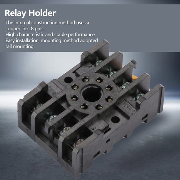 PF085A 300V 7A 8-Pin Reläsockel för DIN-skena