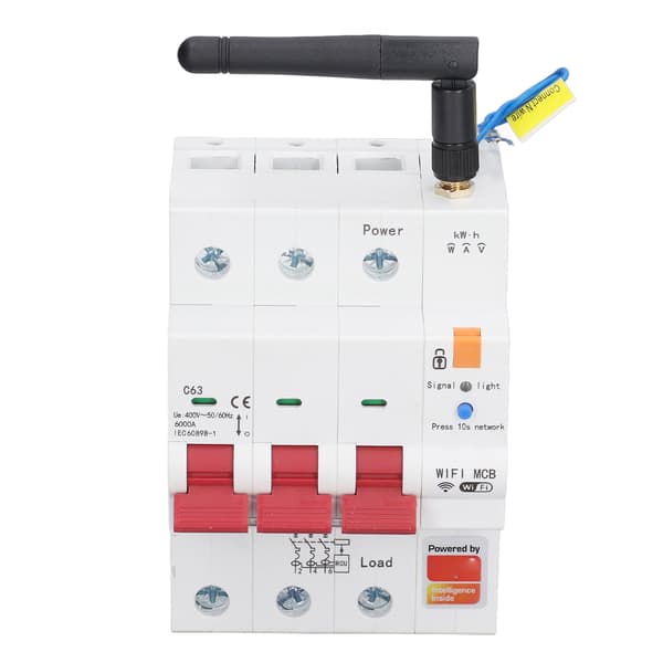 WiFi Fjärrkontroll Timer Switch 3P 63A Smart Läckagebrytare AC400V