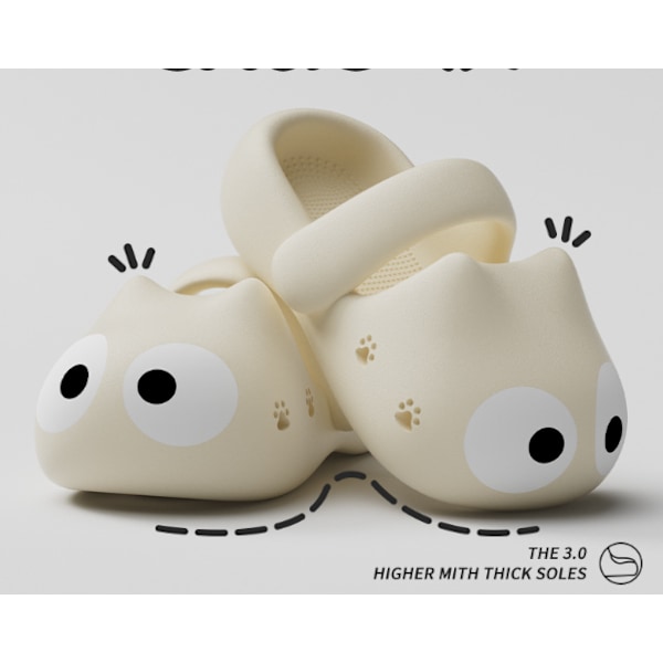 Söta katttofflor för kvinnor | Katt tass sandaler hus slides för sommar inomhus & utomhus komfort | Hållbart EVA-material 40-41