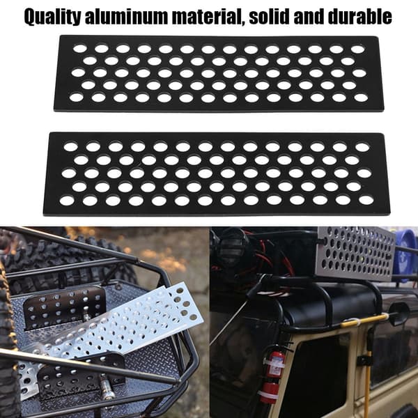 2st Aluminium Sandstegar Återvinningsbräda Rampverktyg för 1 10 RC Crawler Svart