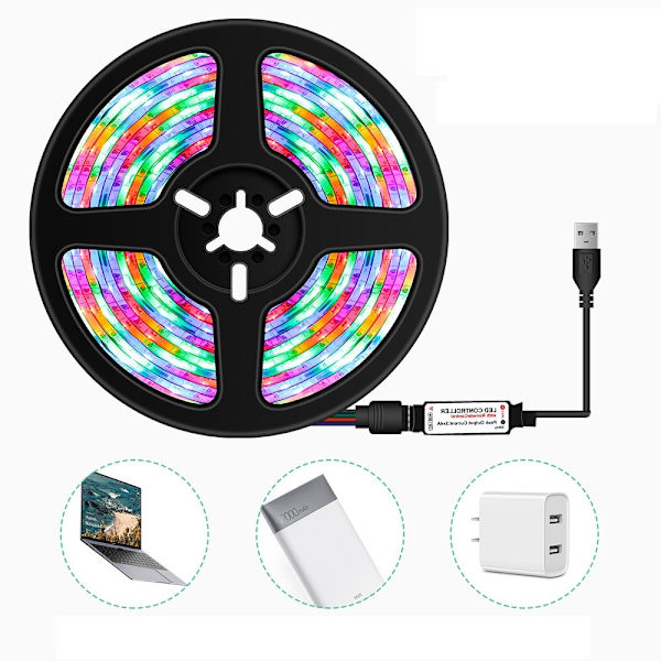 vedenpitävä värillinen LED-valonauha (0,5m)