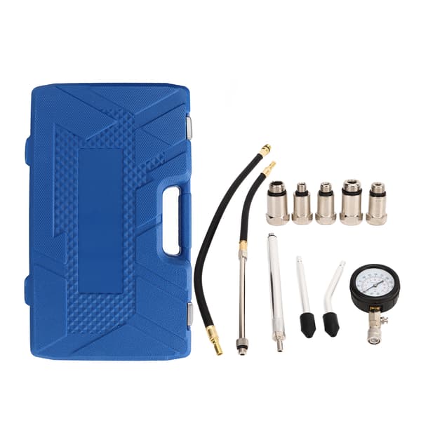 17 Cylinderkompressionstestare Kit Digital Mätare 0-300 PSI Universal Motor Tryckdetektering
