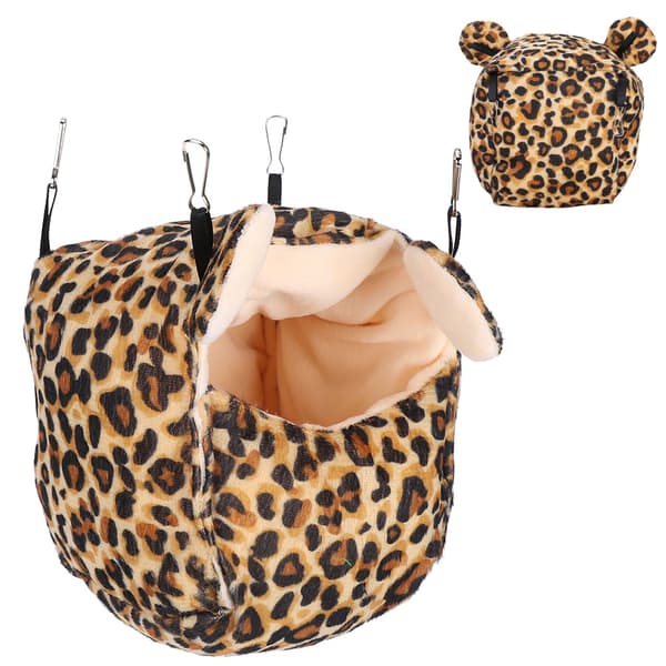 Hängande Hamster Tjock Sockerglidare Varm Vila Bomullshus Leopard